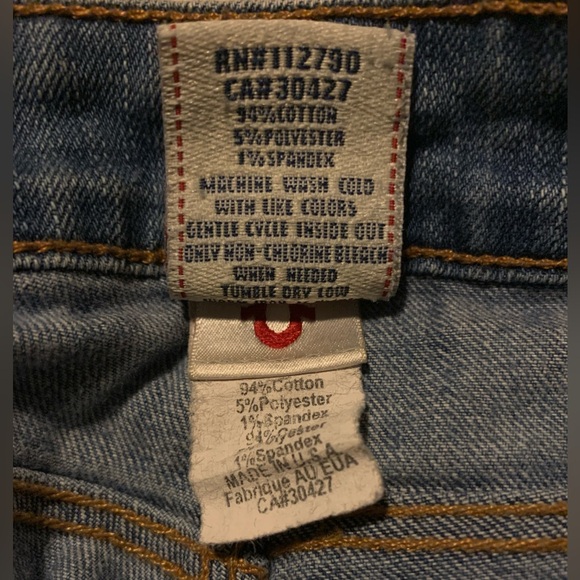 True Religion Becky Bootcut Flare jeans size 26 Medium Wash Made in USA 90s Y2K - Picture 10 of 14